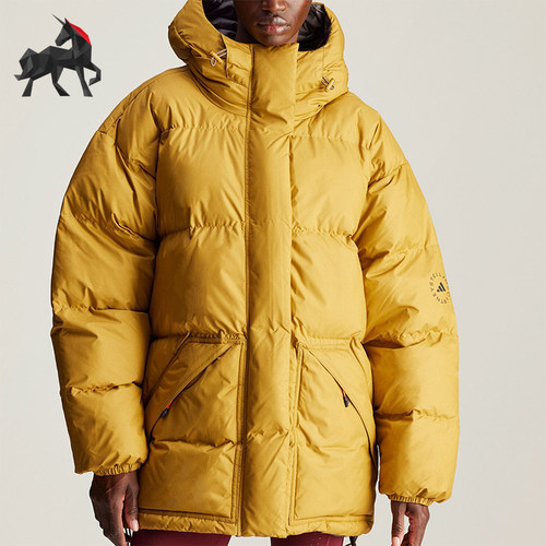 阿迪达斯女士连帽保暖宽松棉服