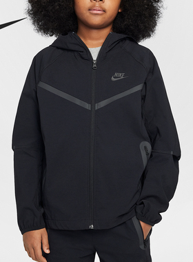 Nike/耐克正品2025新款大童运动连帽拉链夹克外套HQ8911-010