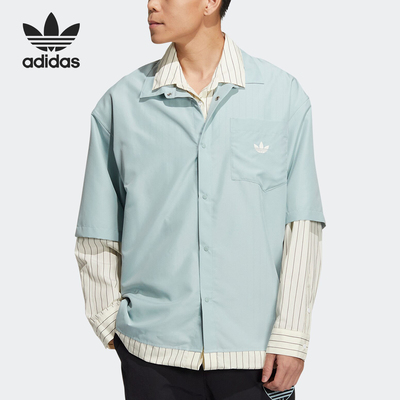 阿迪达斯男女运动长袖衬衫