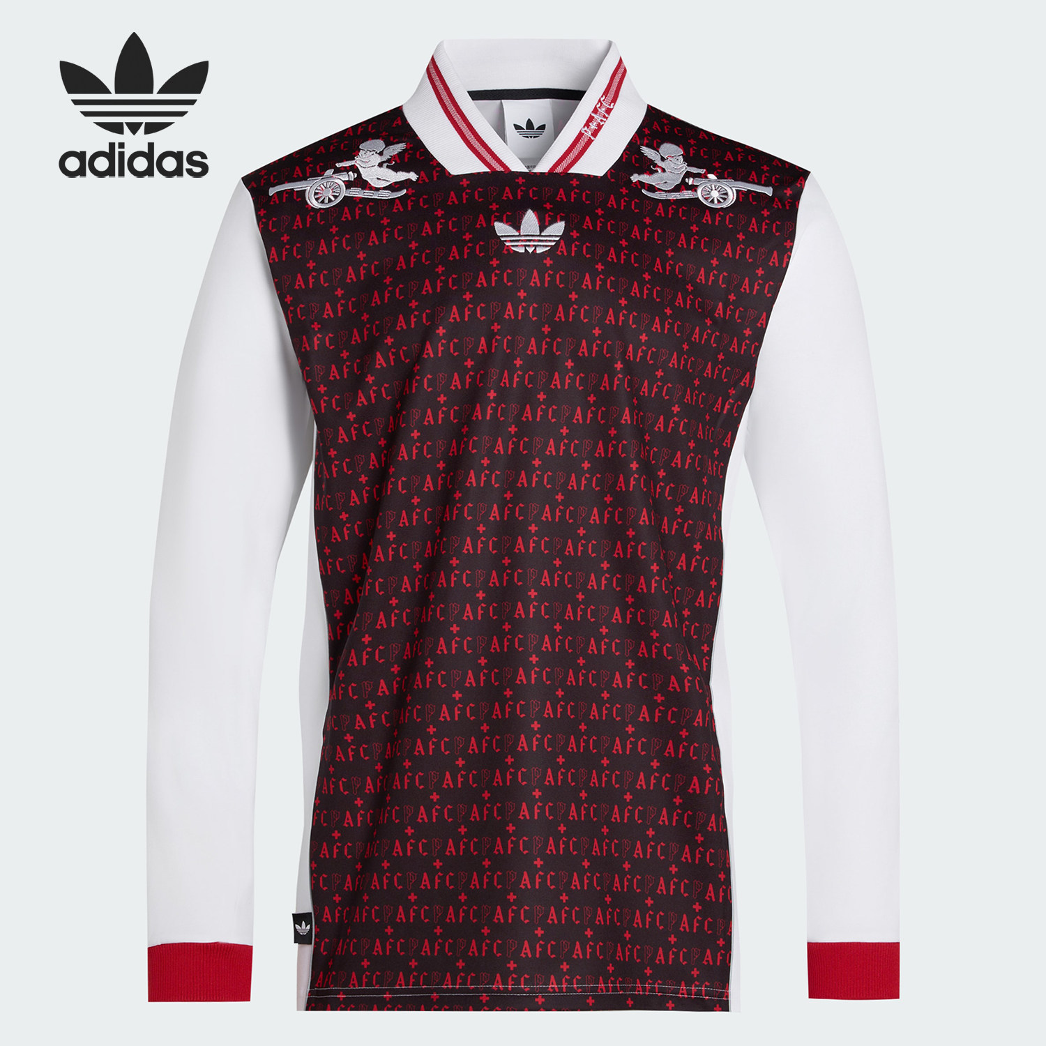 Adidas/阿迪达斯官方正品三叶草男士足球休闲球衣长袖T恤KC1213