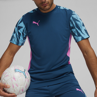 Final Individual 男士 修身 Puma 圆领足球运动短袖 彪马正品