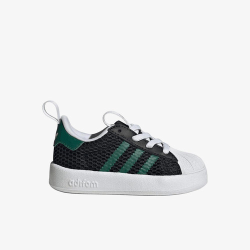 Adidas/阿迪达斯正品SUPERSTAR新款婴童黑绿色经典运动鞋IH7070