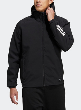 Adidas/阿迪达斯正品休闲男子时尚运动连帽防风夹克 H40880