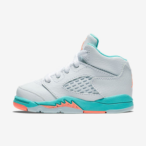 Nike耐克正品Air Jordan 5儿童高帮防滑透气运动鞋725172-100