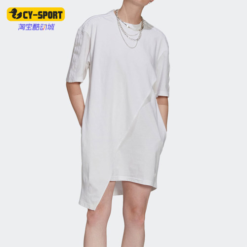 Adidas/阿迪达斯正品夏季三叶草女士运动圆领透气连衣裙GN3164
