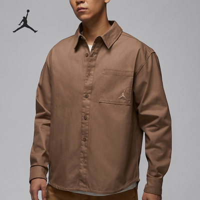 耐克男士翻领户外宽松纽扣衬衫