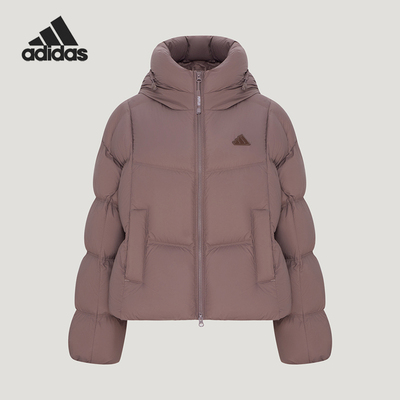 Adidas/阿迪达斯正品女士650蓬长袖防风保暖连帽羽绒服KW4731