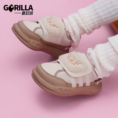 Adidas/阿迪达斯正品PUFFY SKIPPER小童休闲耐磨日常运动鞋KJ3902