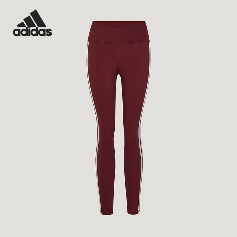 Adidas/阿迪达斯正品春秋女士高腰柔软经典紧身运动长裤KX4648
