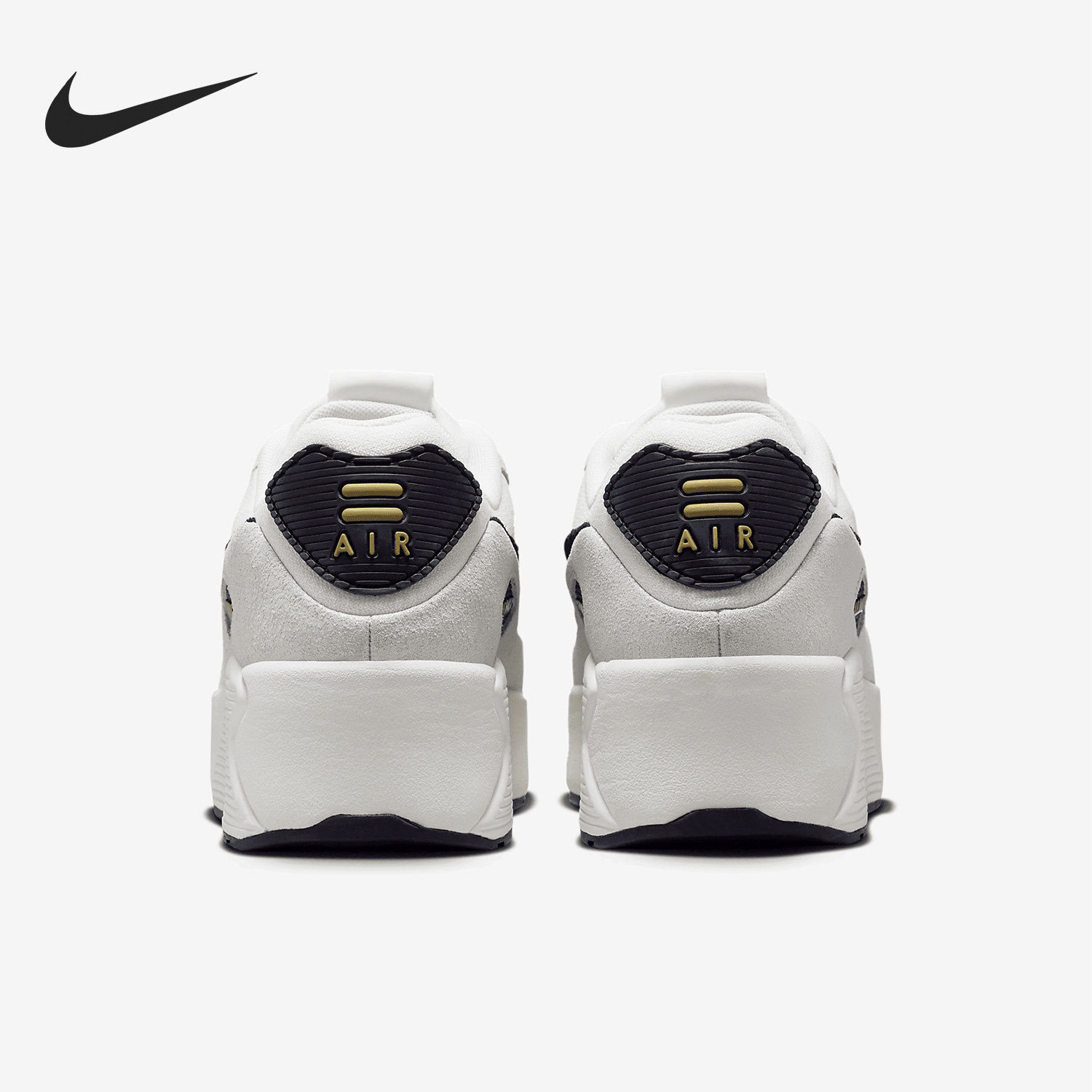 Nike/耐克正品AIR MAX 90女士厚底气垫耐磨跑步鞋HQ3497-100