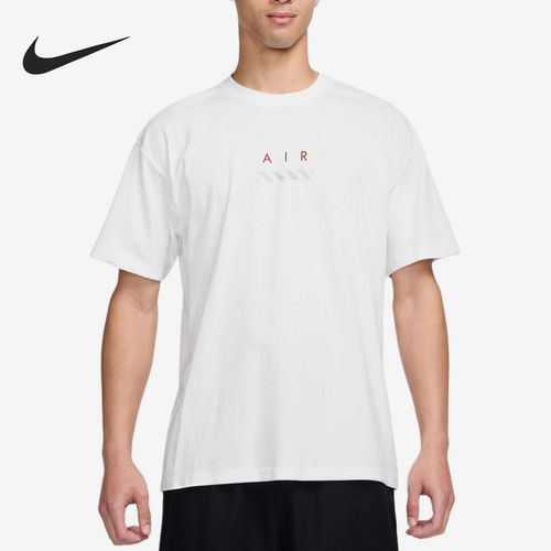 Nike耐克正品男款圆领宽松字母Logo日常穿着短袖T恤HJ0580-100