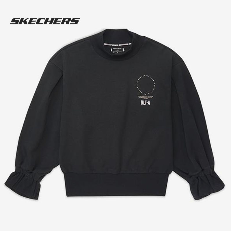 Skechers/斯凯奇正品2020冬季新款新品女子喇叭袖休闲潮流卫衣
