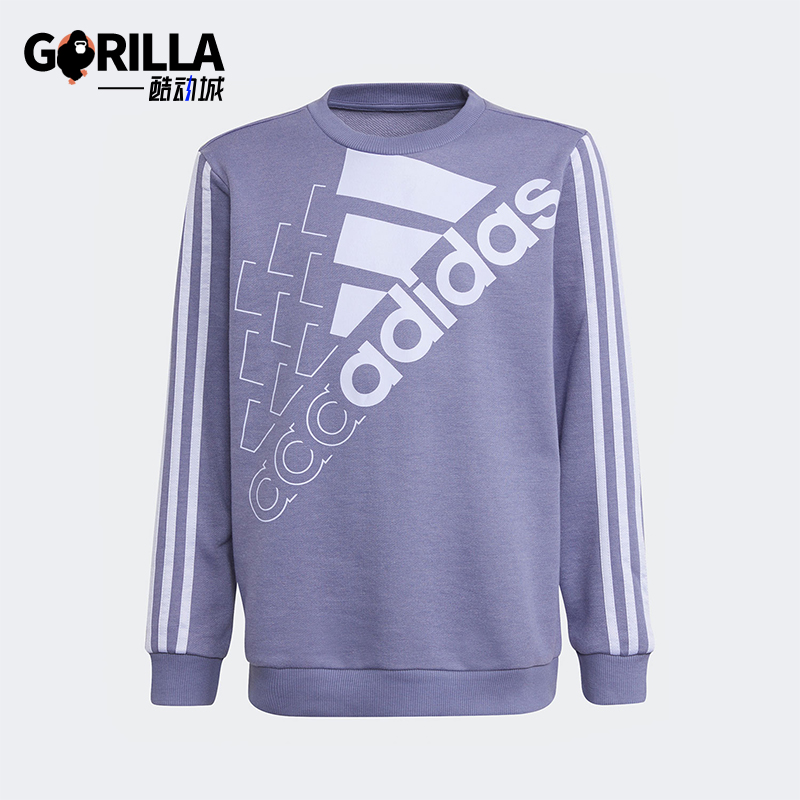 Adidas/阿迪达斯正品ESSENTIALS大童套头运动圆领休闲卫衣GS2181