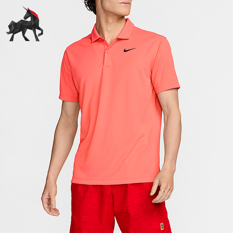 耐克男子网球翻领环保刺绣POLO衫