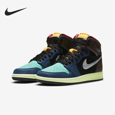 Nike/耐克正品JORDANAirJordan1新款黑蓝色经典去板鞋57541-201