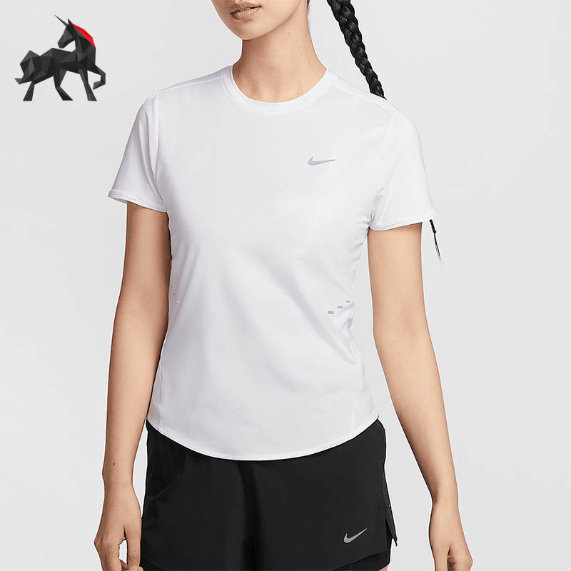 Nike/耐克正品2025新款女士短款透气跑步经典训练短袖HM9699-100