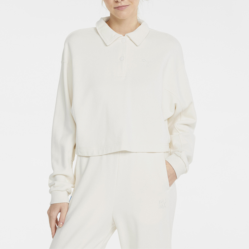 Puma/彪马正品新款女士宽松翻领透气舒适套头卫衣533424-65
