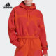 春秋新款 Adidas 阿迪达斯正品 女子运动休闲连帽短卫衣HJ7306