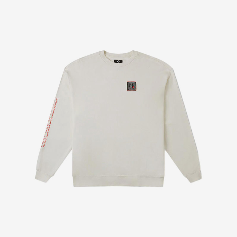 Converse/匡威正品新款男士圆领宽松休闲卫衣套头衫10026527-A02