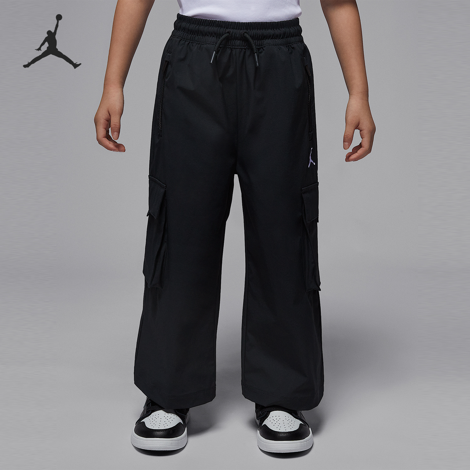 Nike/耐克正品JORDAN小童耐穿直筒工装运动梭织长裤IO3407-010