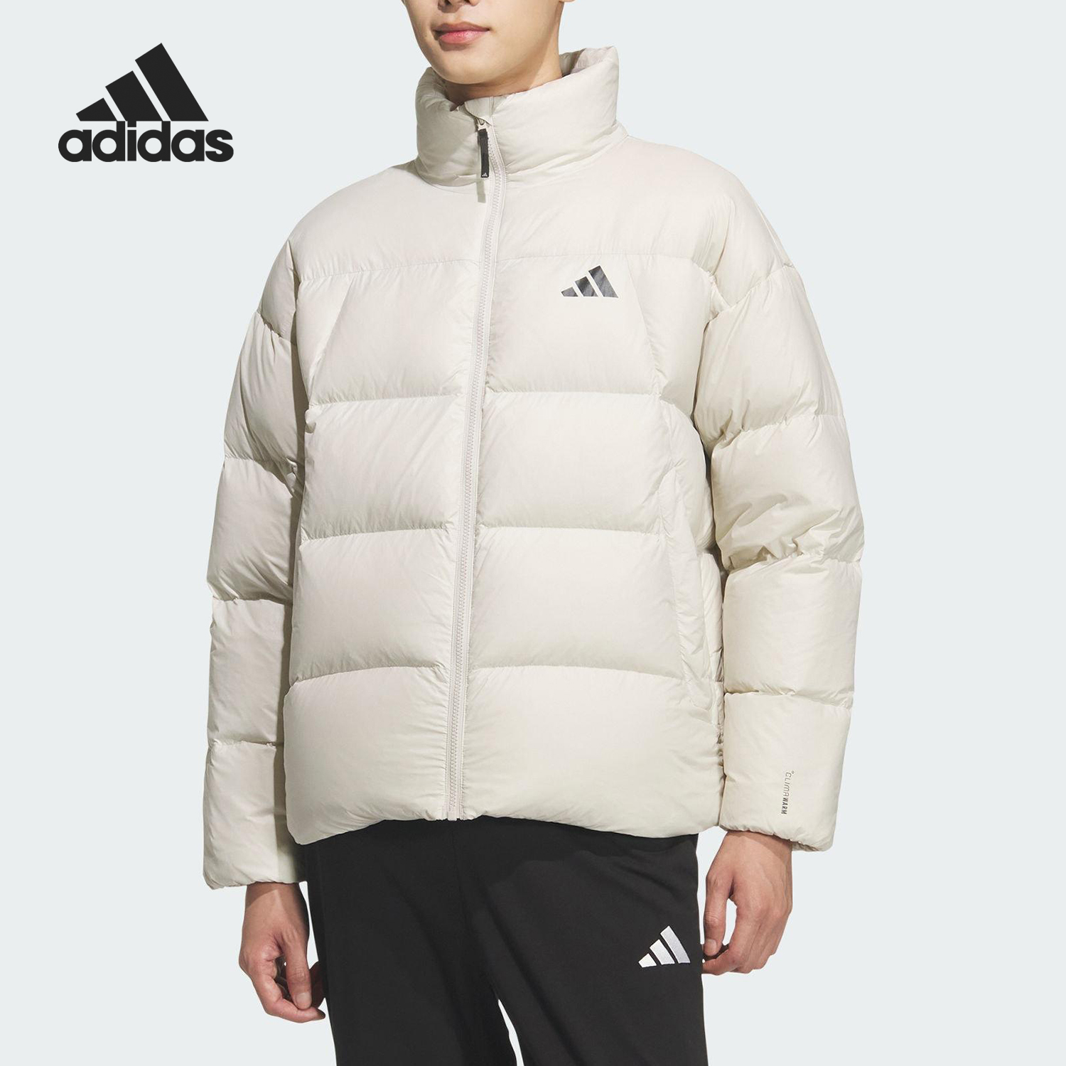 Adidas/阿迪达斯正品冬季男士经典立领保暖运动羽绒服KQ5498