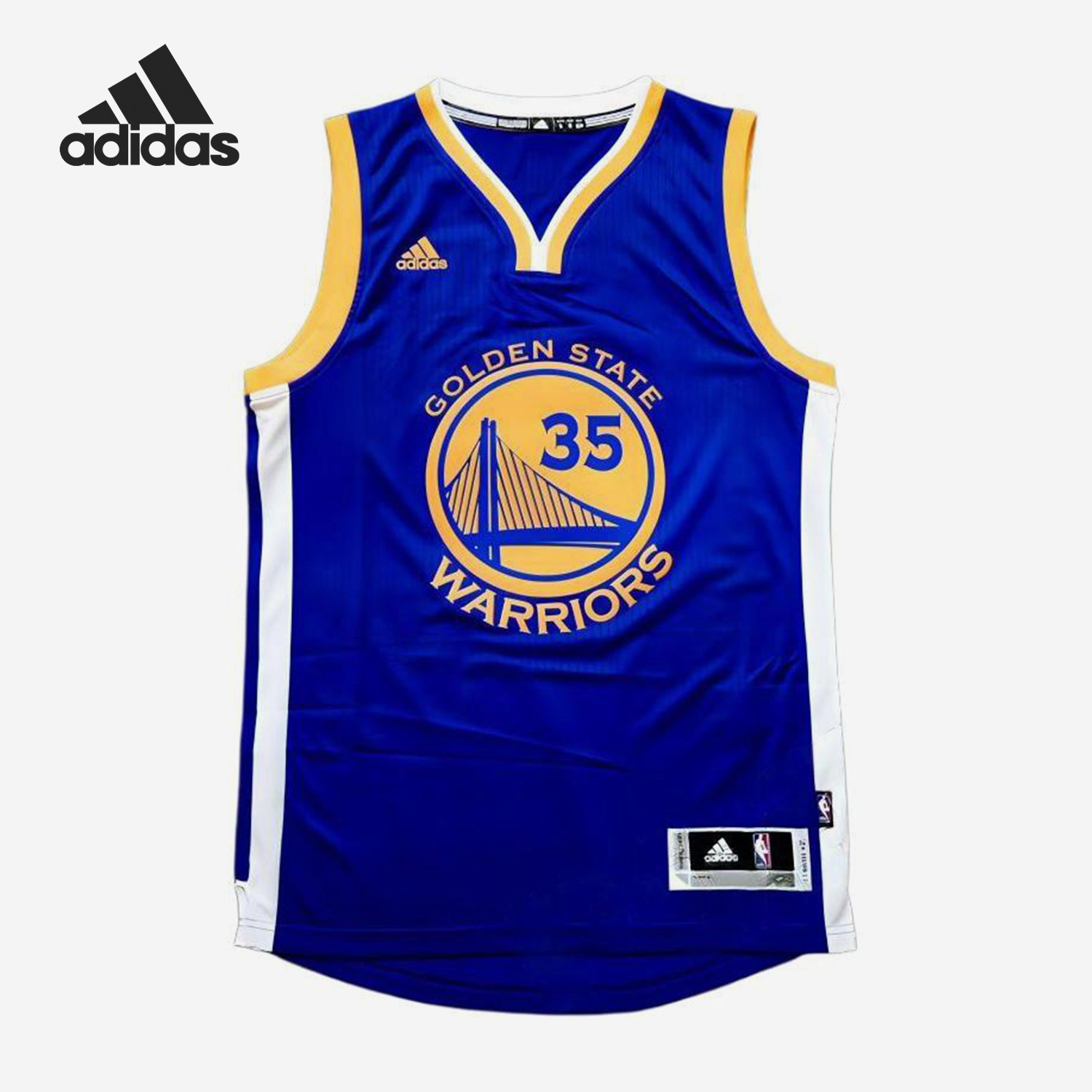 Adidas阿迪达斯正品男款NBA杜兰特勇士35号篮球客场球衣CC2856图片