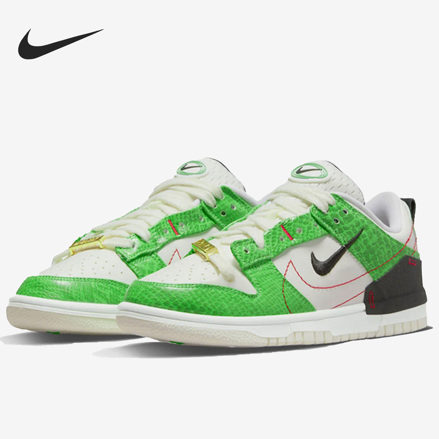 nike/耐克官方正品dunk disrupt 2 蛇纹复古女子板鞋dv1490-161