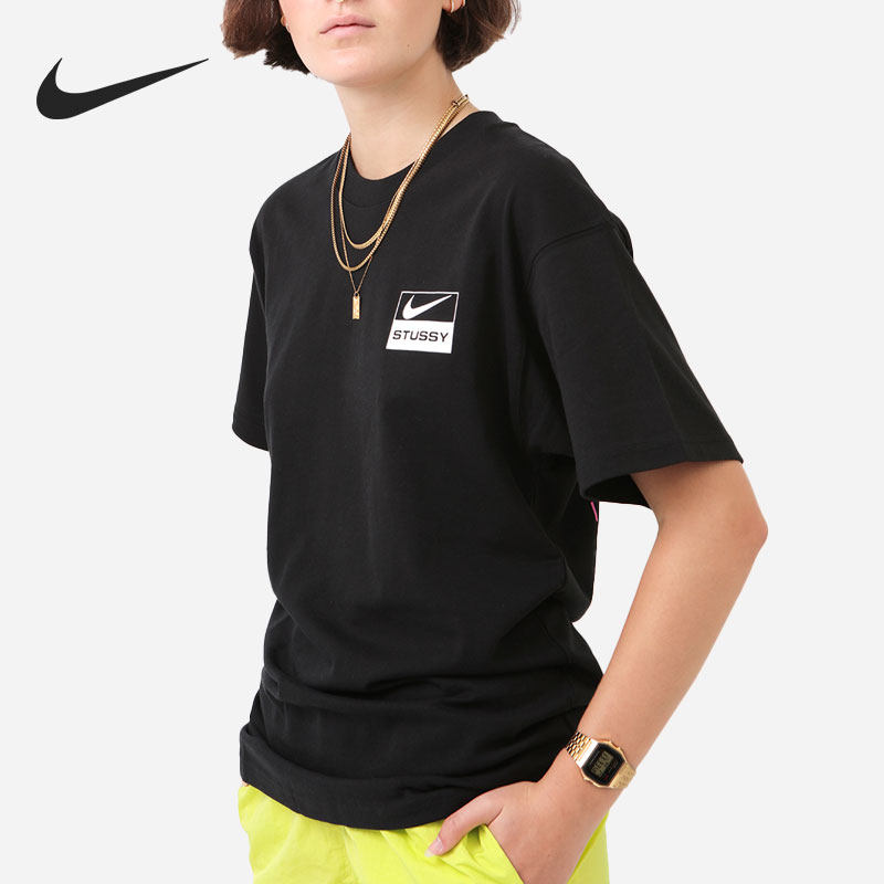 Nike/耐克正品夏季新款男女背后印花涂鸦休闲短袖CU9256-100