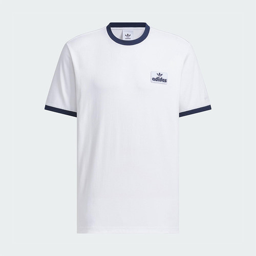 Adidas/阿迪达斯正品CONTRAST T-SHIRT男士简约圆领短袖JX2638