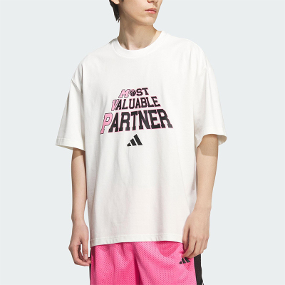 Adidas/阿迪达斯正品BB SLOGAN TEE男士针织印花篮球短袖KF0727