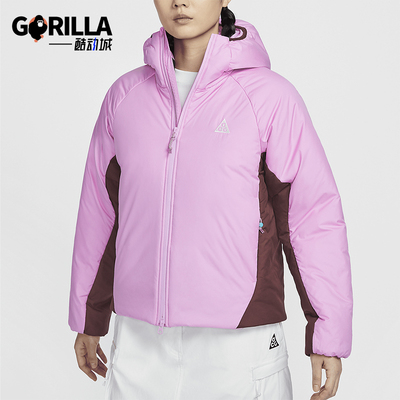 耐克女士训练拼接保暖时尚棉服