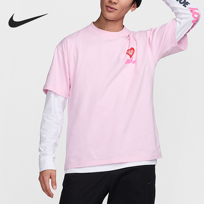 Nike/耐克正品2025男士运动印花透气圆领套头短袖HJ0585-663