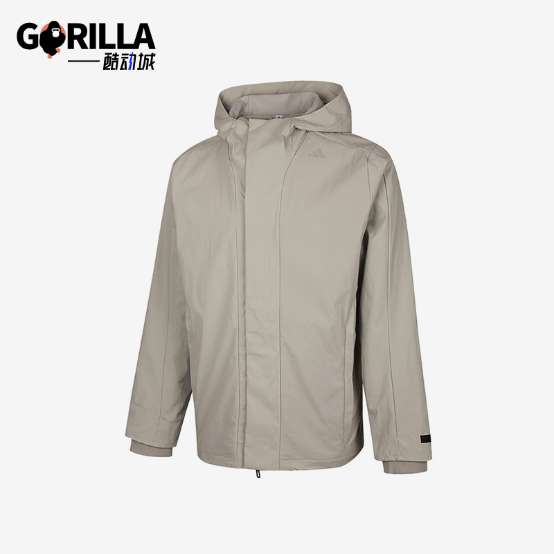 Adidas/阿迪达斯正品2025秋季款男士休闲连帽运动户外外套KS6484