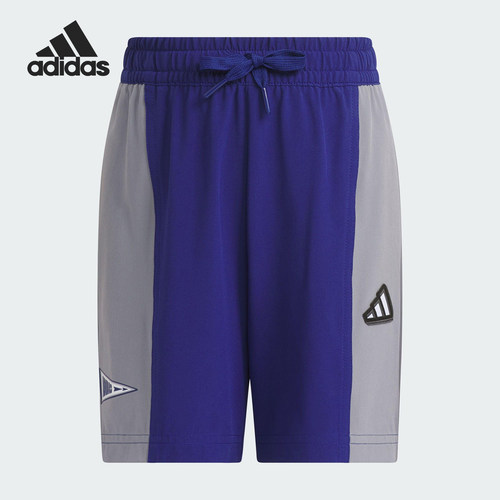 Adidas/阿迪达斯正品2025夏季小童宽松透气梭织短裤JM3436
