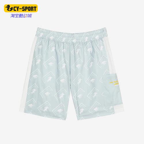Skechers/斯凯奇正品新款男女同款梭织宽松舒适印花短裤 L122W127