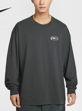 Nike/耐克正品男士印花套头简约时尚圆领长袖T恤IQ3770-070