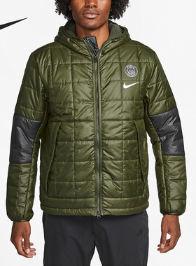 Nike/耐克官方正品巴黎圣日耳曼男子加绒连帽夹克棉服DN3153-325