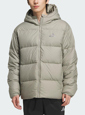 Adidas/阿迪达斯正品2025男士休闲户外连帽日常运动羽绒服KC2479
