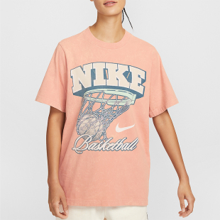 HV6984 Nike 女士宽松复古印花篮球运动针织短袖 耐克正品 688 夏季