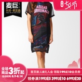 雪纺连衣裙 Adidas 女子短袖 三叶草夏季 BK1952 阿迪达斯正品