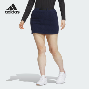 Adidas 女士仿羊羔绒加厚运动短裙HY0873 新款 阿迪达斯官方正品