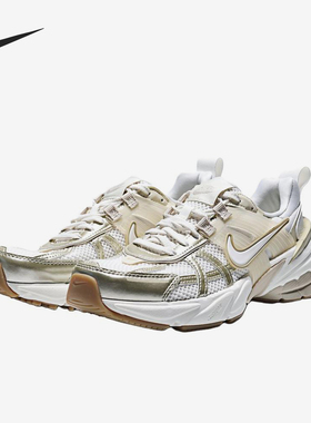 Nike/耐克正品V2KRun新款女白米白色复古经典鞋跑步鞋FD0736-116