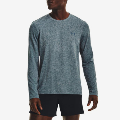 UA/安德玛正品运动男士圆领轻质训练柔软透气长袖T恤1375693-414