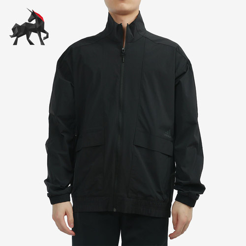 Adidas新款运动男子立领夹克外套