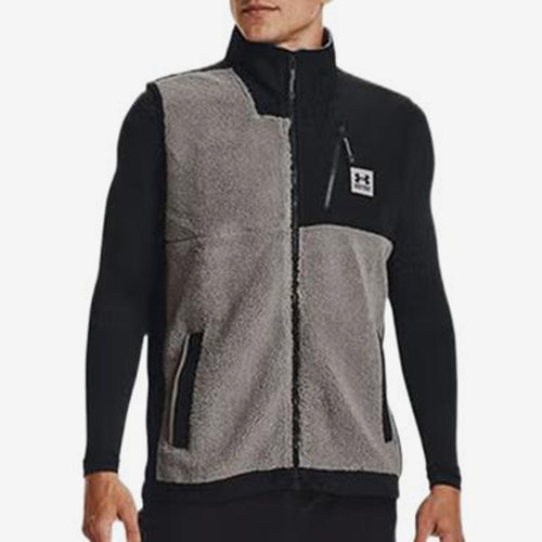 UA/安德玛正品运动男士拼接复古时尚保暖休闲拉链马甲1366096-294