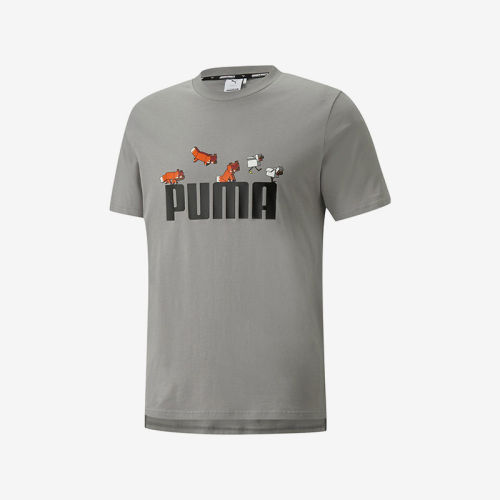 Puma彪马正品男透气短袖印花圆领套头常规版型运动T恤534374-76