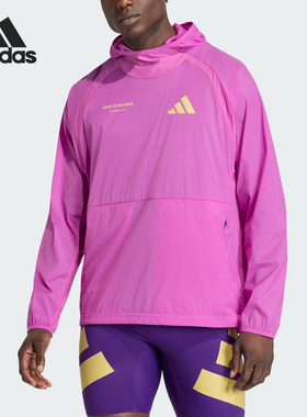 Adidas/阿迪达斯正品2026男女跑步运动连帽卫衣套头衫KA6121