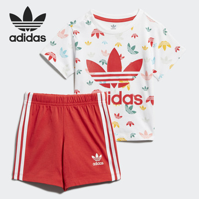 Adidas/阿迪达斯正品新款儿童夏季短袖短裤休闲套装FM6727
