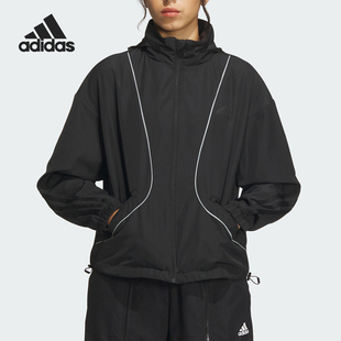 Adidas 女士宽松梭织连帽夹克外套IM8974 阿迪达斯官方正品 新款