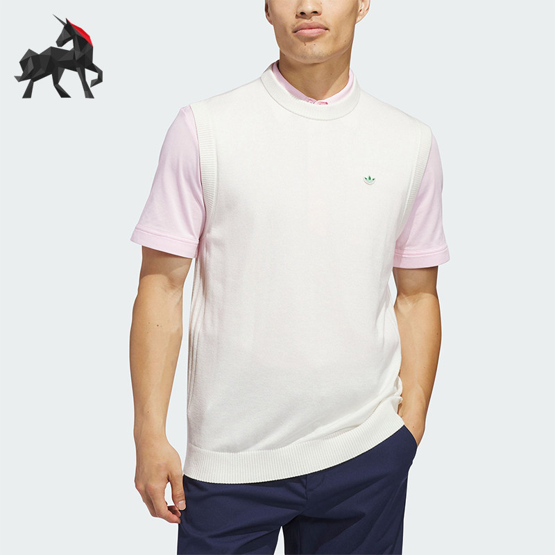 Adidas/阿迪达斯正品三叶草男士高尔夫经典针织T恤运动背心JY5263